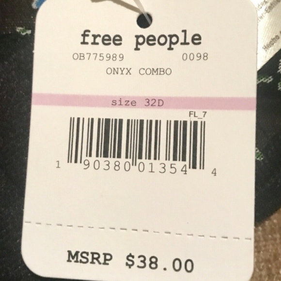 Free People Capri Demi Underwire Bra Black Size 32 - Picture 6 of 7